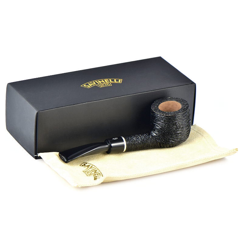 Курительная трубка Savinelli Otello Rustic Black 121 (фильтр 9 мм)